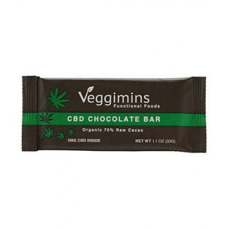 CBD Dark Chocolate Bar with 70% Organic Raw Cacao Chocolate Flavor 5 mg 1.1 oz. (30 g)